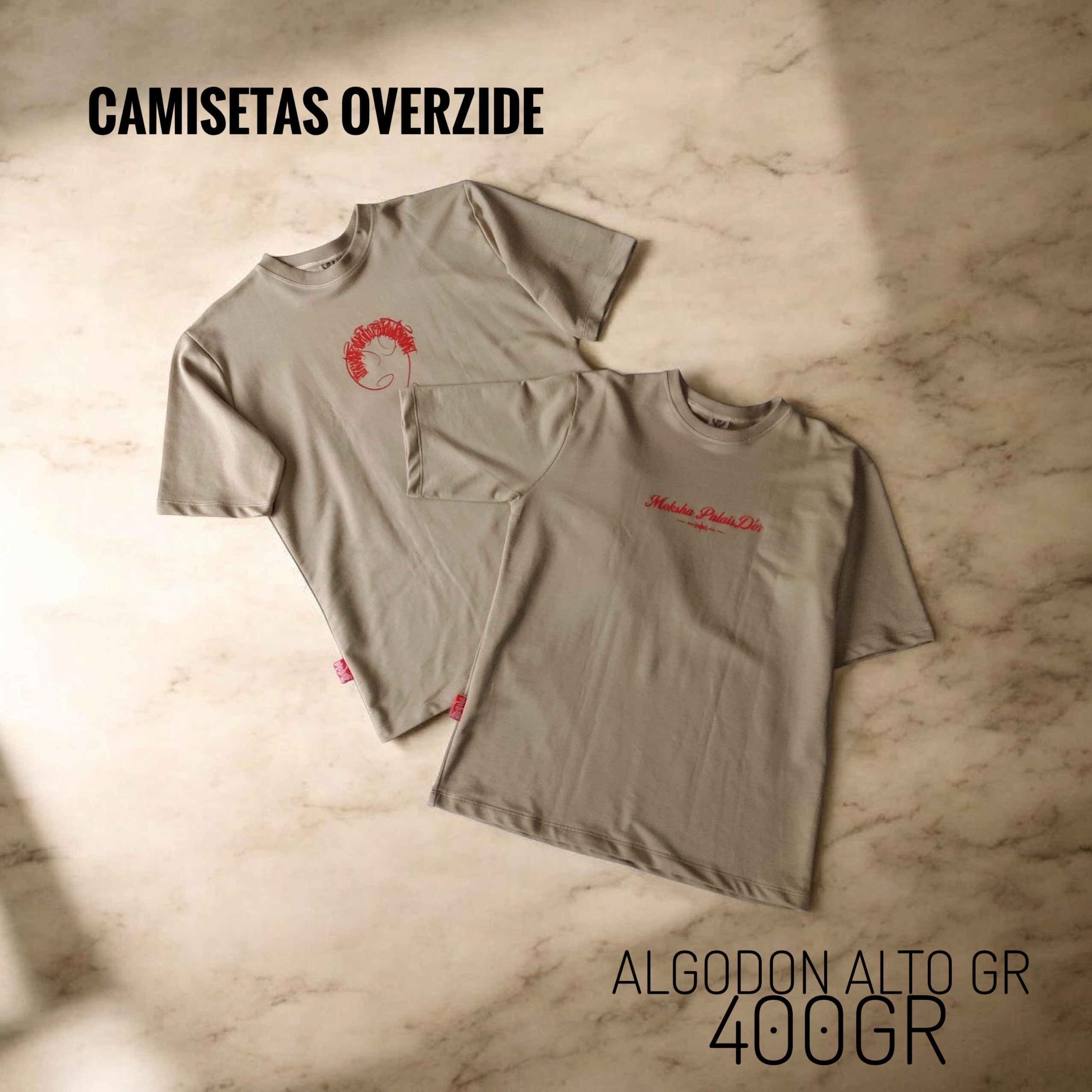 CAMISETAS OVERZIDE ALTO GRAMAJE