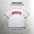 CAMISETAS OVERSIZE ESTAMPADA BLANCA
