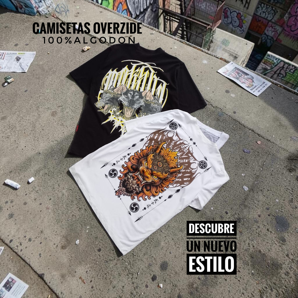 SET 2 CAMISETAS OVERSIZE ESTAMPADAS/ COLOR ALEATORIO