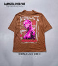 CAMISETAS OVERSIZE ESTAMPADA CAFE