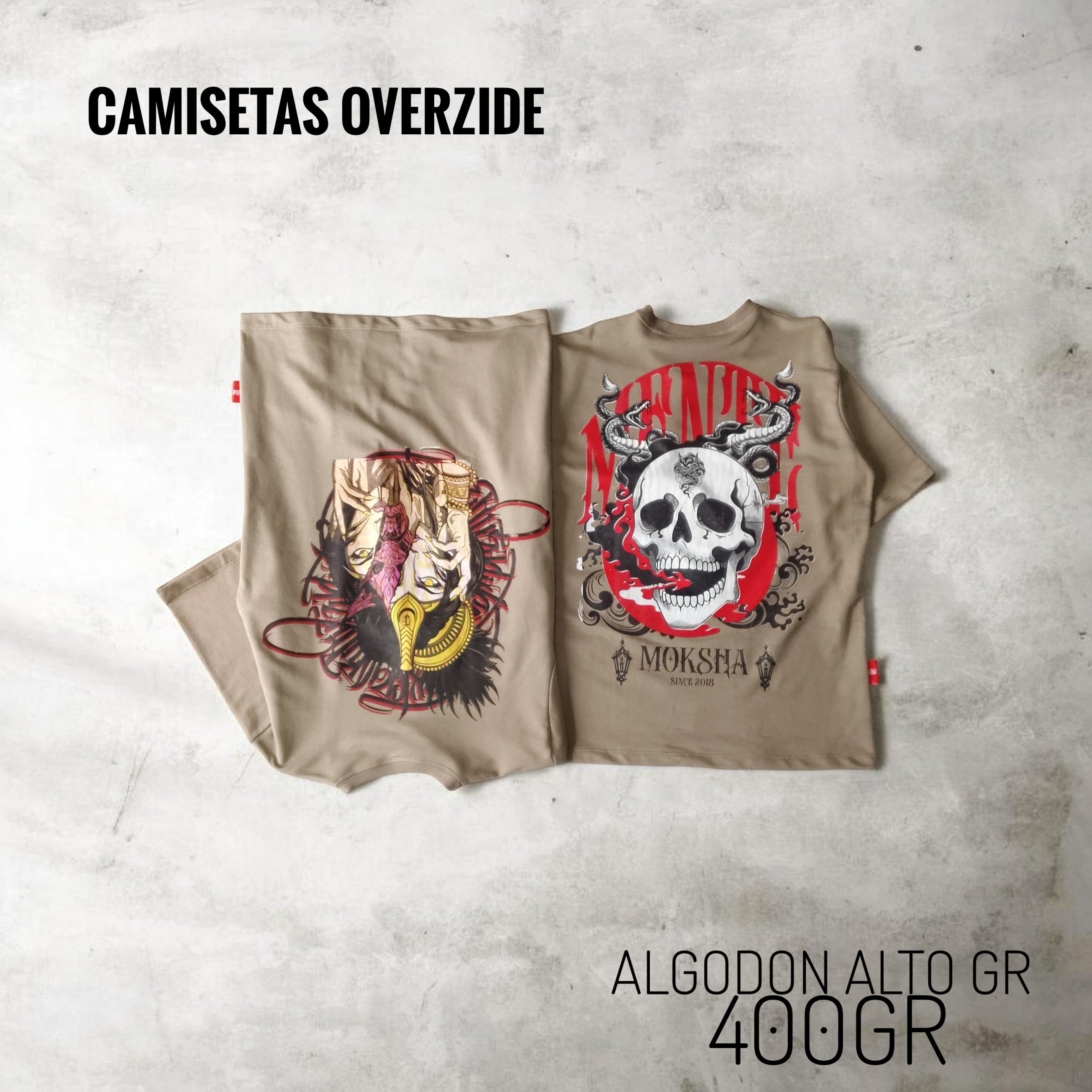 SET 2 CAMISETAS OVERSIZE ALTO GRAMAJE /COLOR ALETORIO