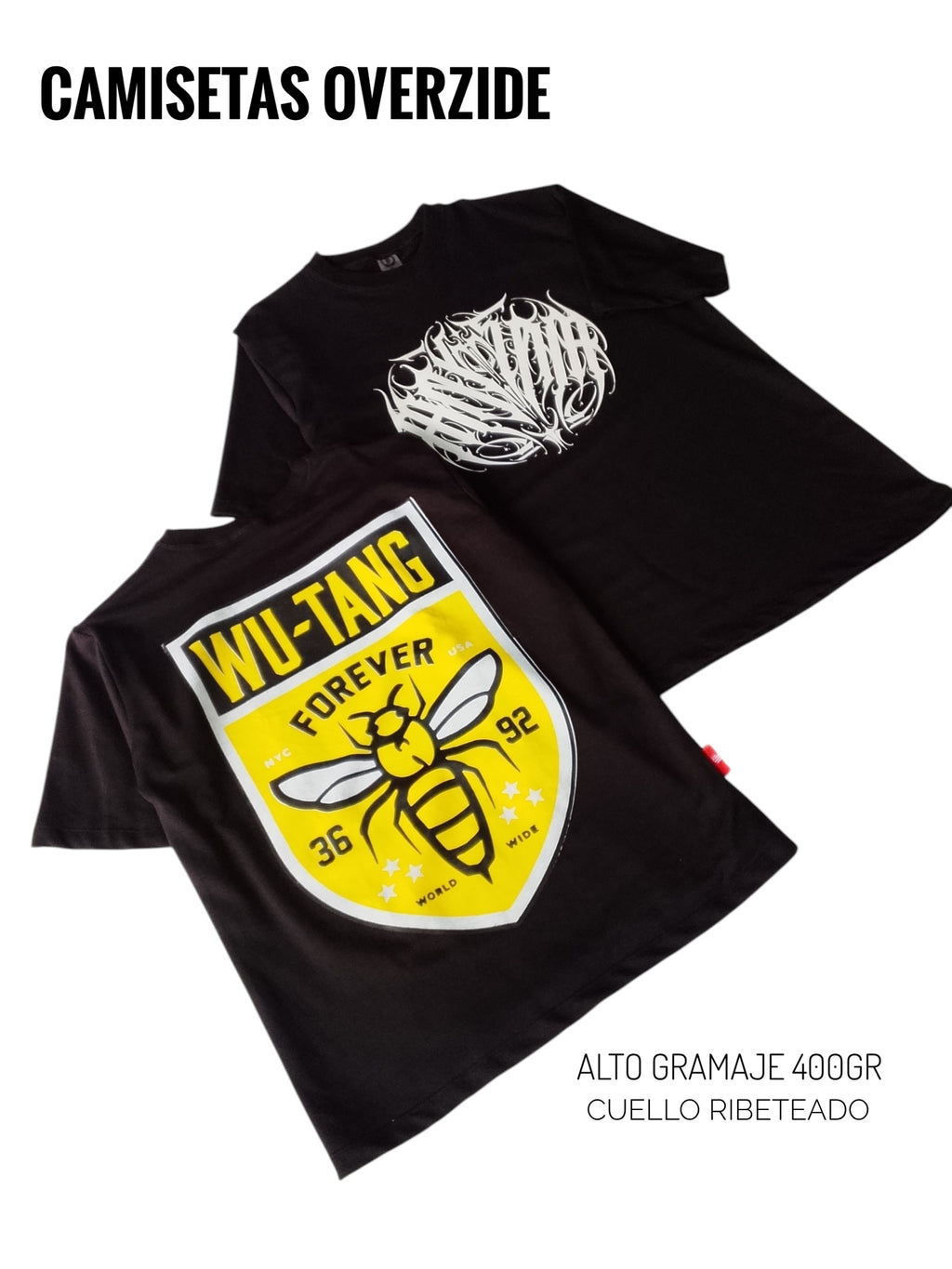 SET 2 CAMISETAS OVERSIZE ALTO GRAMAJE /COLOR ALETORIO