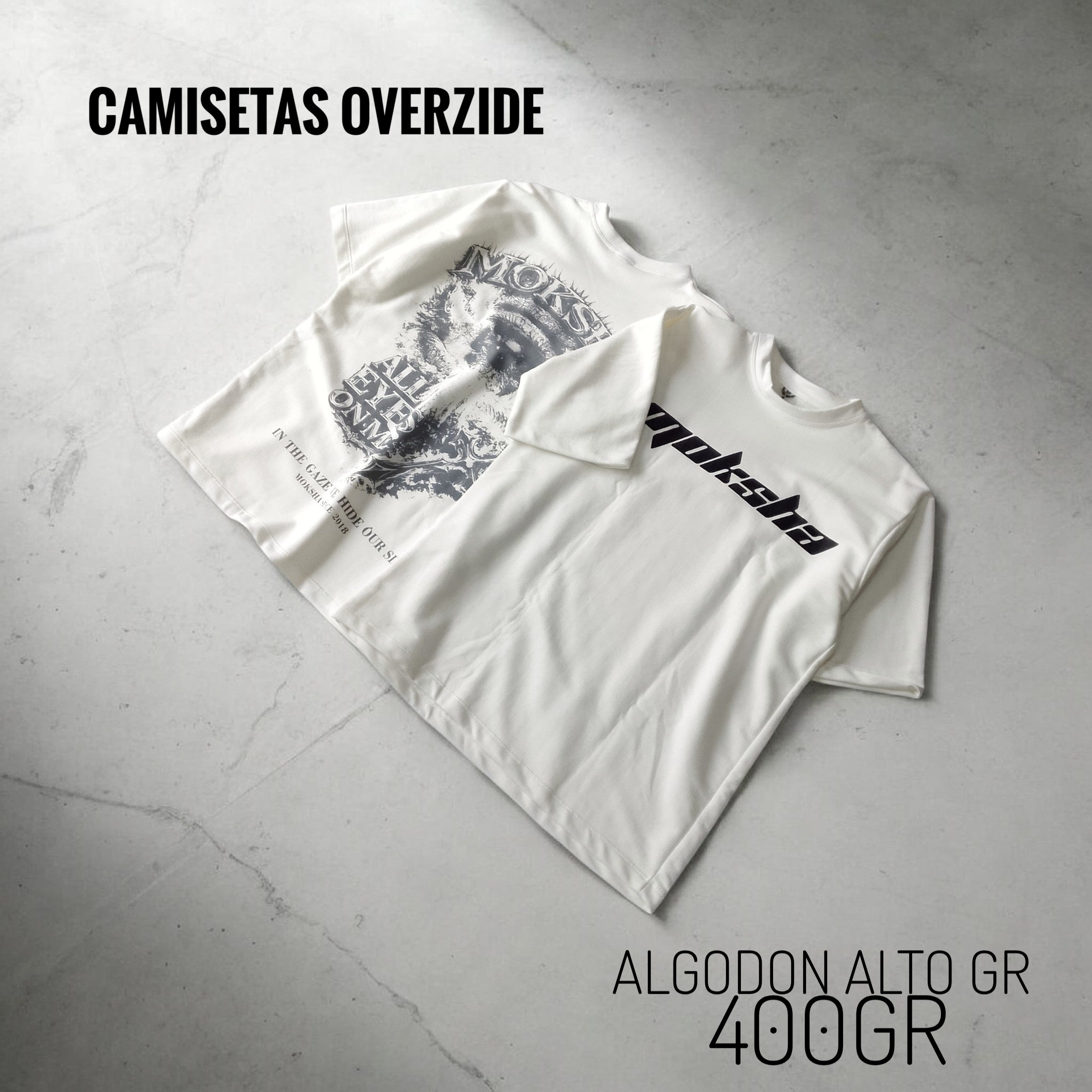 SET 2 CAMISETAS OVERSIZE ALTO GRAMAJE /COLOR ALETORIO