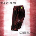 BAGGY FLARED JEAN ROJO